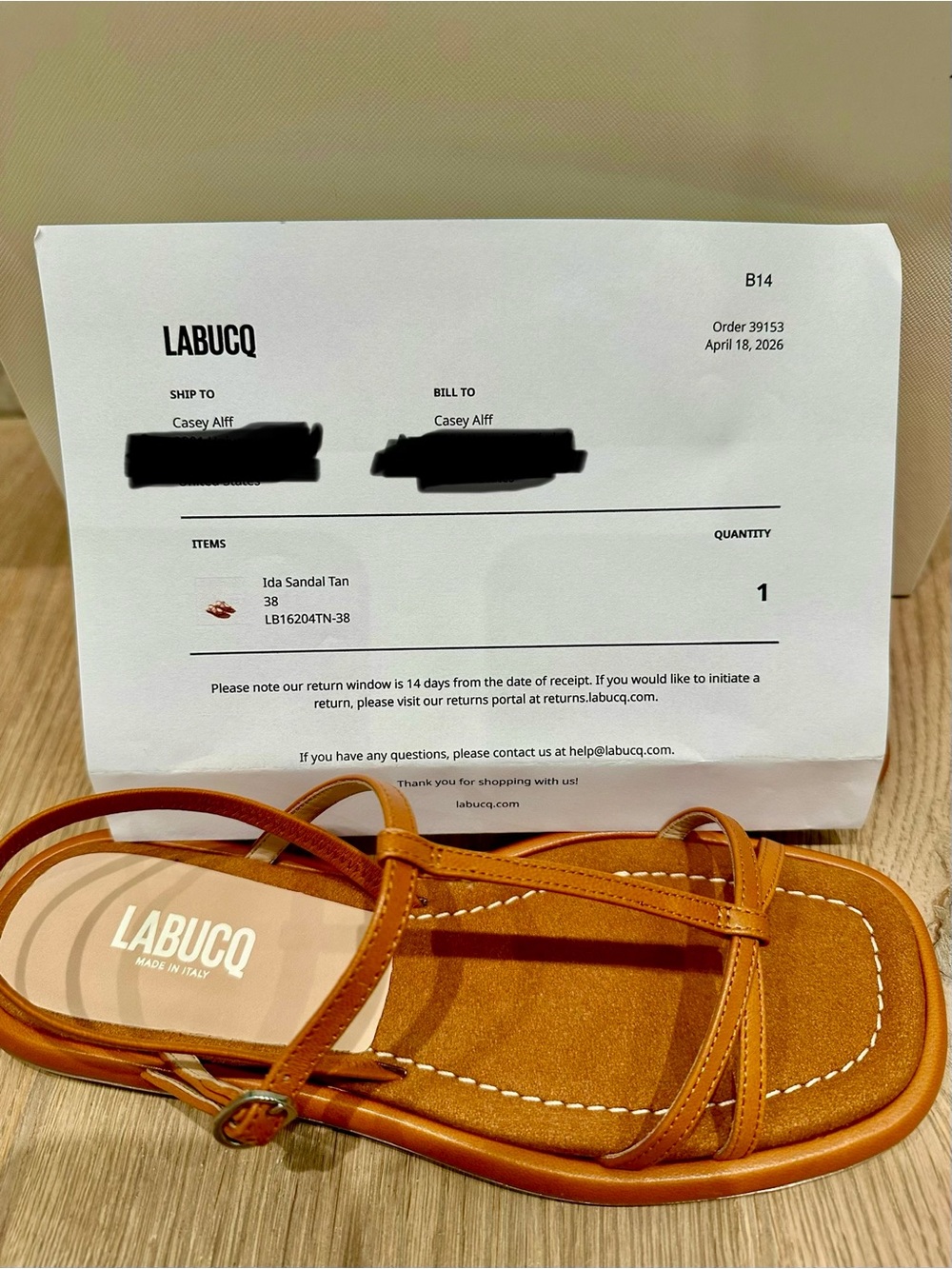 NWT Labucq Ida Sandal in Tan - Picture 13 of 13